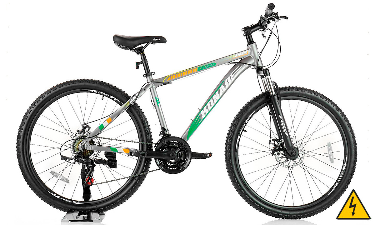 Электровелосипед KONAR KA MTB Team 26" 500W, 15Ah (2021) 2021 Серый 